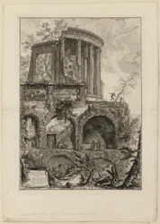 Další pohled na chrám Sibyly v Tivoli, z Views of Rome