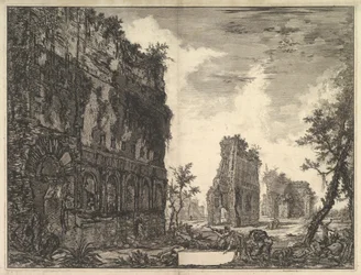 Hadriánova vila: Piazza Oro Piazza zlata Pohled na pozůstatky Circonfe ..., ca. 1776.