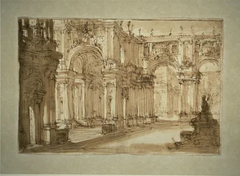 Palácové nádvoří s fontánou