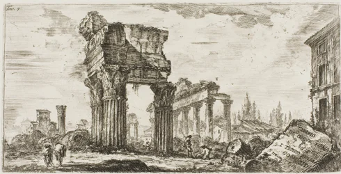 Chrám Jupitera Tonanse [Jupiter Thunderer]. 1. Temple of Concord, deska 7 z některých pohledů na triumfální oblouky a další památky
