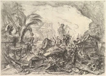 Triumfální oblouk, z Grotteschi Grotesques, ca. 1748.