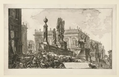Pohled na Campidoglio ze strany z Vedute di Roma