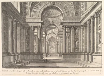 Předsíň starověkého chrámu. . . Předsíň starověkého chrámu. . ., ca. 1743-50.