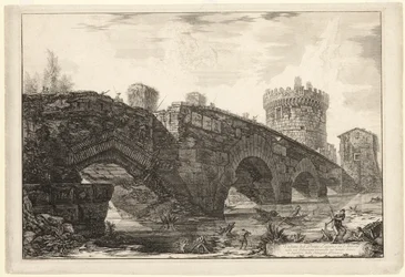 Pohled na Ponte Lugano na Anio, z Views of Rome