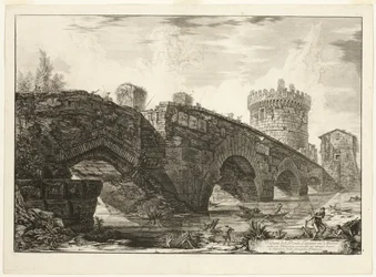 Pohled na Ponte Lugano na Anio, z Views of Rome