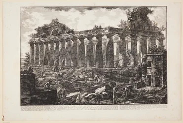 Pohled na další chrám ve městě Paestum, o němž se obecně soudí, že byl zasvěcen Junoně [...]