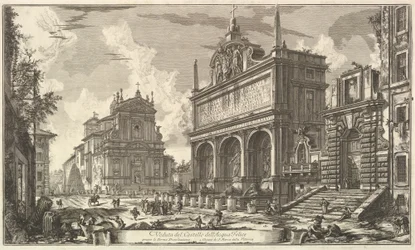 Pohled na pramen Acqua Felice..., z Vedute di Roma (Římské pohledy)