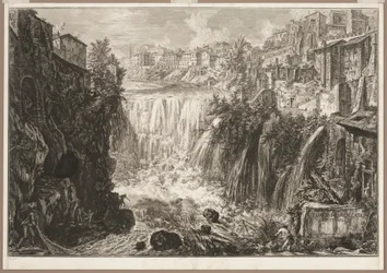 Pohled na Grand Cascade v Tivoli, z Views of Rome