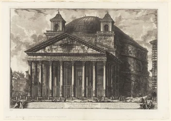 Pohled na Pantheon Agrippa, dnes S. Maria ad Martyres, z Views of Rome