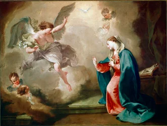Obraz Zvěstování od Giambattisty (Giovan Battista) (Giovanni Battista) Pittoni (1687-1767)