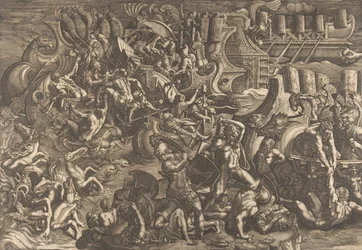 Trojané odrážející Řeky, 1538.
