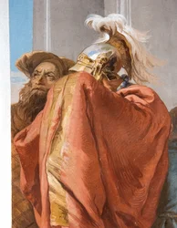 Detail Agamemnona, z Oběti Ifigenie, ze vstupní haly v Palazzině, 1757