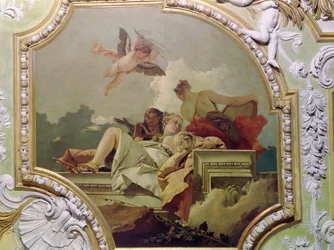 Pokora, shovívavost a pravda, ze „Sala Capitolare“ (Síň kapitulace) kolem roku 1749