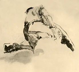 Klečící postava při pohledu zezadu, polovina 18. století, 1928