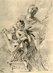 Madonna a dítě, polovina 18. století, 1928