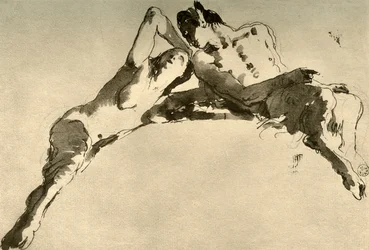 Mužský a ženský faun, polovina 18. století, 1928