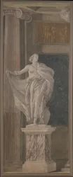 Metafyzika, 1760 (freska přenesená na plátno)