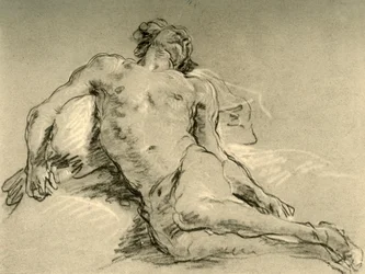 Nahé odpočívání, polovina 18. století, 1928