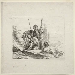Různé rozmary: Tři vojáci a chlapec, 1785.