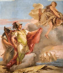 Venuss Loučení s Aeneem, z pokoje Aeneid v Palazzině, 1757
