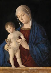 Madonna s požehnáním dítěte, cca 1475 (olej na panelu)