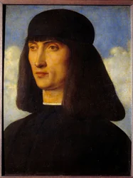 Portrét muže. Obraz Giovanni Bellini dit il Giambellino (1430-1516)