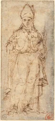 Saint Louis z Toulouse drží hůl