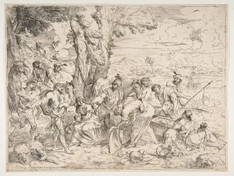 Laban hledá idoly mezi Jacobovým majetkem, ca. 1635-40.