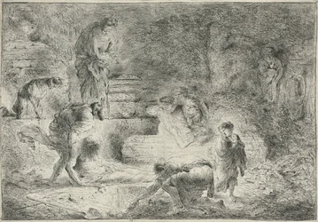 Tobit pohřbívání mrtvých, c.1647-51