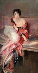 Madame Juillard v červené, 1912