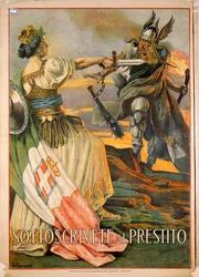 První světová válka, Předplaťte si půjčku, ilustrace Giovanni Capranesi