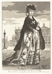 La Dame Venitienne en habit de masque (Benátská žena v karnevalových šatech)