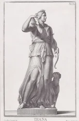 Socha Diany, 1734.