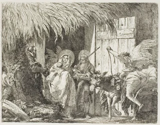 Joseph a Mary Seeking Shelter, deska 5 z Útěk do Egypta