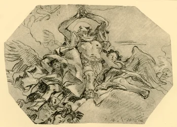 Modlící se svatý obklopený anděly, 1762, 1928