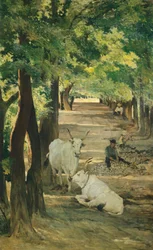 Avenue s Voly a Stonebreaker, Giovanni Fattori (1825-1908)