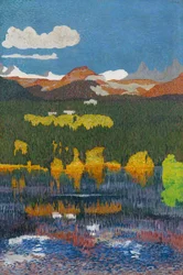 Panorama Flims. Triptych, levý panel, 1904.