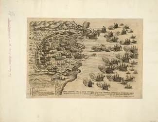 SKUTEČNÝ PLÁN VELKÉHO VÍTĚZSTVÍ PROTI LARMATA TVRCHA LI. 15. KVĚTNA 1649 V přístavu Focchie v asii u. 17. Ga:ni ze Sere:ma Re.a z Benátek Velí Ecc:mo Gia.mo Riua kapitán zmíněných galeon Skutečně slavné vítězství.