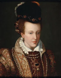 Portrét Joanny Rakouské 1547-1578, velkovévodkyně z Toskánska, c. 1570.