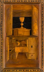 Lignaean Canonical Choir, intarzie Giovanni Maria Platina 1484, Superior Stall