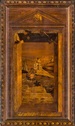 Lignaean Canonical Choir, intarzie Giovanni Maria Platina 1484, Superior Stall