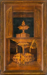 Lignaean Canonical Choir, intarzie Giovanni Maria Platina 1484, Superior Stall