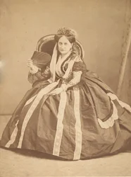 [La Comtesse sedící s ventilátorem], 60. léta 19. století.