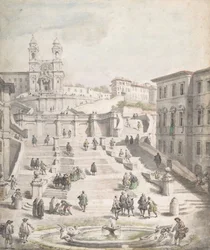 Schody Trinità dei Monti, ca. 1756-58.