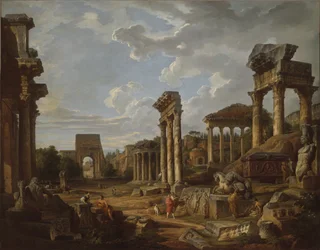Capriccio s římským fórem, 1741