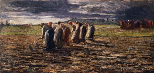 Sklizeň brambor, Giovanni Segantini (1858-1899)