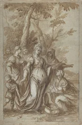 Nalezení Mojžíše, ca. 1671.
