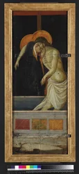 Pieta, reverzní (tempera a zlato na panelu)