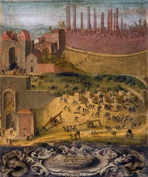 Vítězství Porta Camollia v Sieně roku 1526 (tempera na panelu)