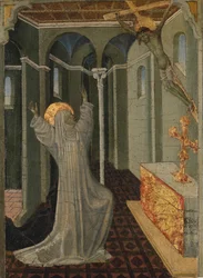 Svatá Kateřina Sienská přijímající stigmata, ca. 1447-65.